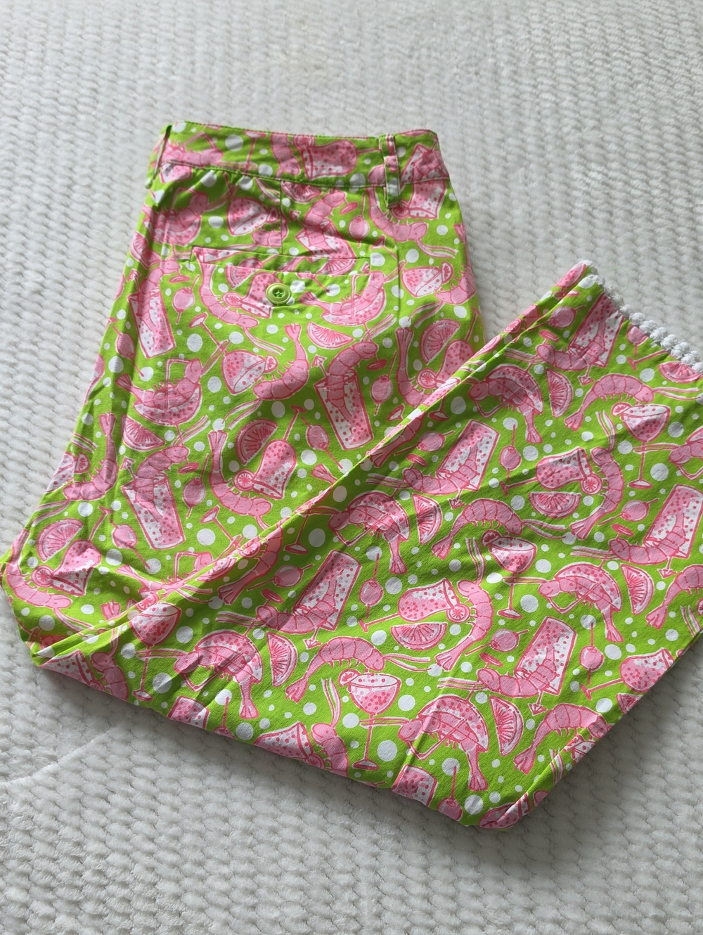 Lilly Pulitzer Green and Pink Printed Bottoms
